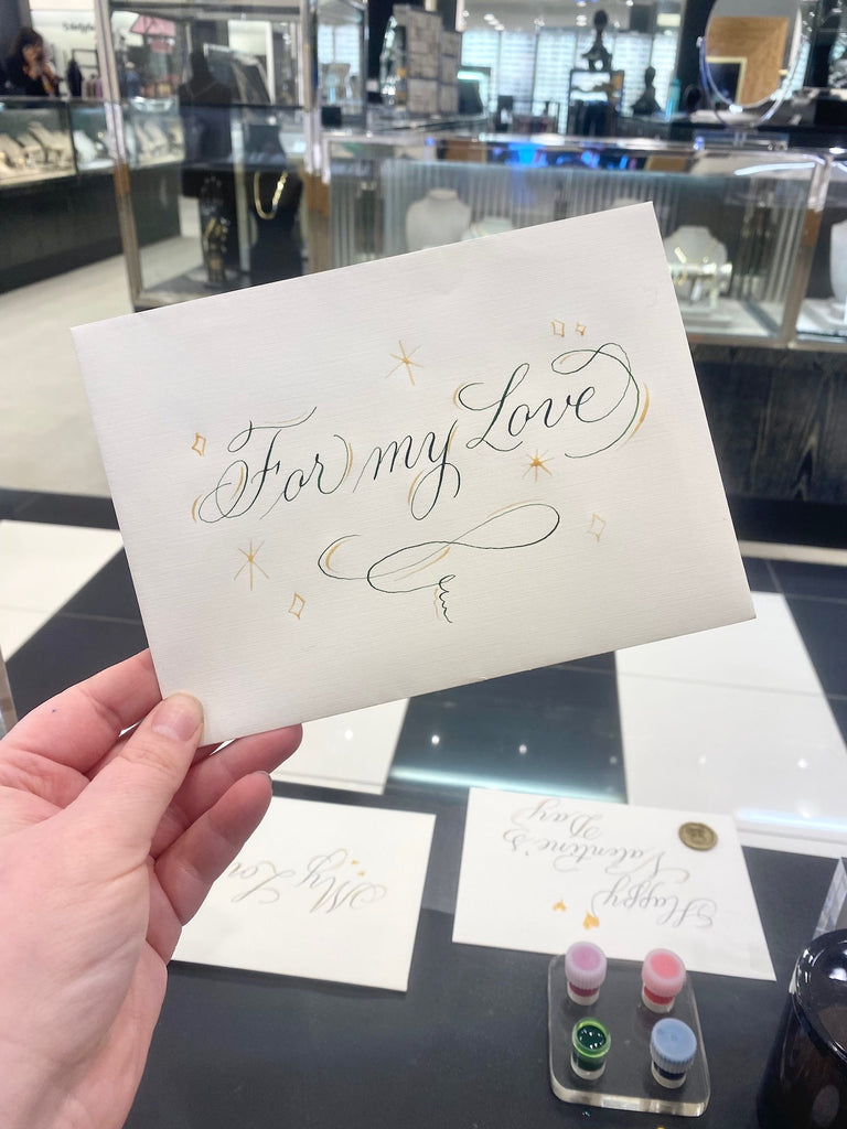 New York Calligrapher Lagos Jewelry Brand Event
