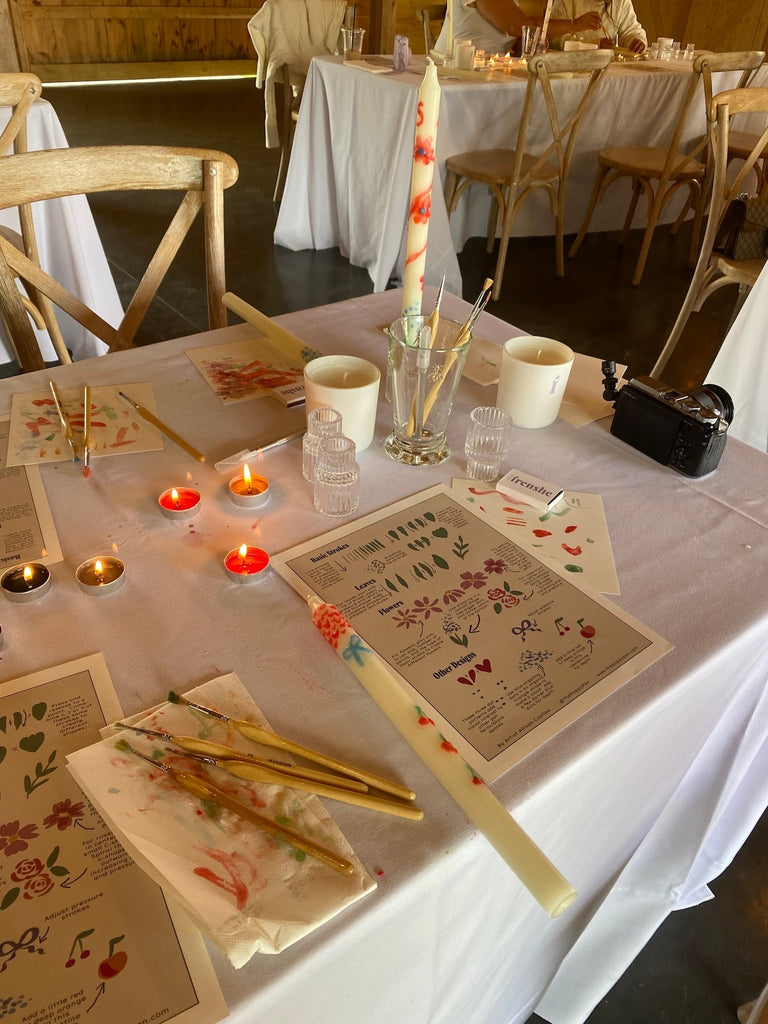 Influencer Brand Event Activation Workshop: Candle Painting at the Being Frenshe Unwind Retreat