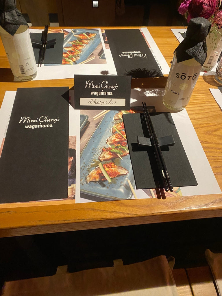 Hand Engraved Chopsticks at Mimi Cheng's x Wagamama: NYC Brand Event Recap